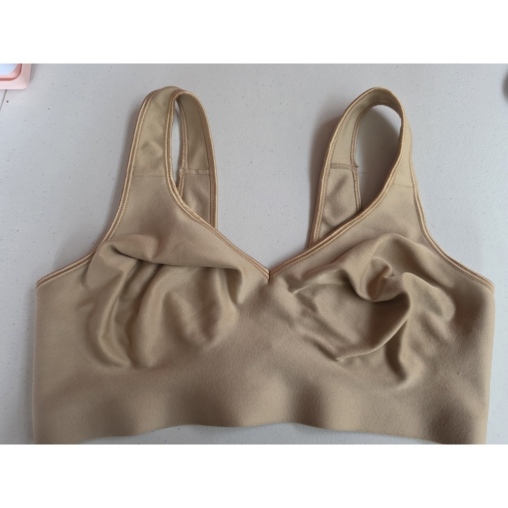 Hanes Comfort Wire Free Smooth Bra Nude Beige XL Extra Large